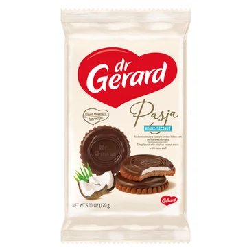 Dr Gerard Pasja keksz kókusz krémmel kakaóhéjjal 170g