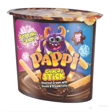 PAPPI - choco&sticks pattogócukorral 55g