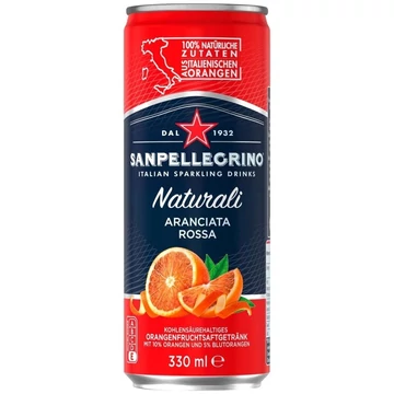 San Pellegrino Aranciata Rossa szénsavas gyümölcsital - vérnarancs 18% 0,33 l- dobozos