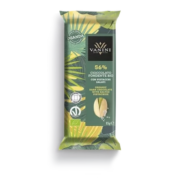 Vanini Uganda 56%-os étcsokoládé sós pisztáciával 85g