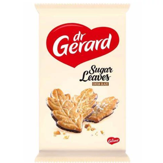 Dr Gerard Sugar Leaves 165g  Keksz cukorszórattal és kakós bevonattal