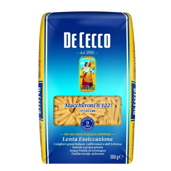 De Cecco Maccheroni N122 Tészta 500g