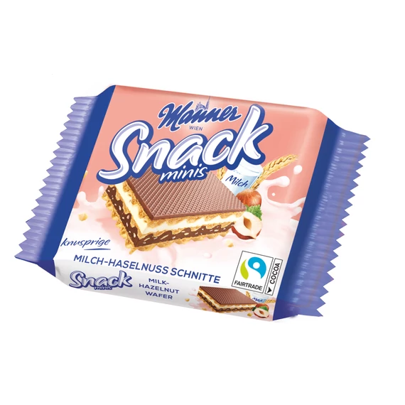 Manner Snack minis tejes-mogyorós ostyaszelet 25g