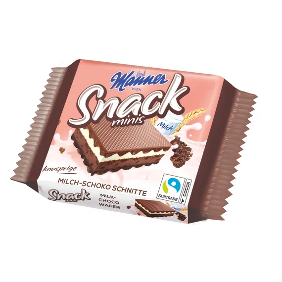 Manner Snack minis tejes-csokoládés ostyaszelet 25g