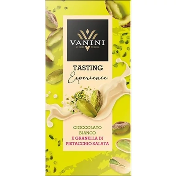 Vanini fehér csokoládé sózott pisztáciával 75g