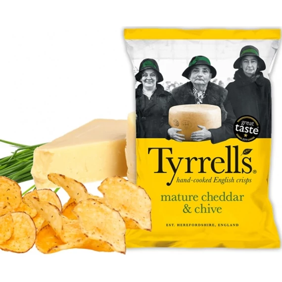 Tyrrel's chips chedar sajttal és snidlinggel 40 g