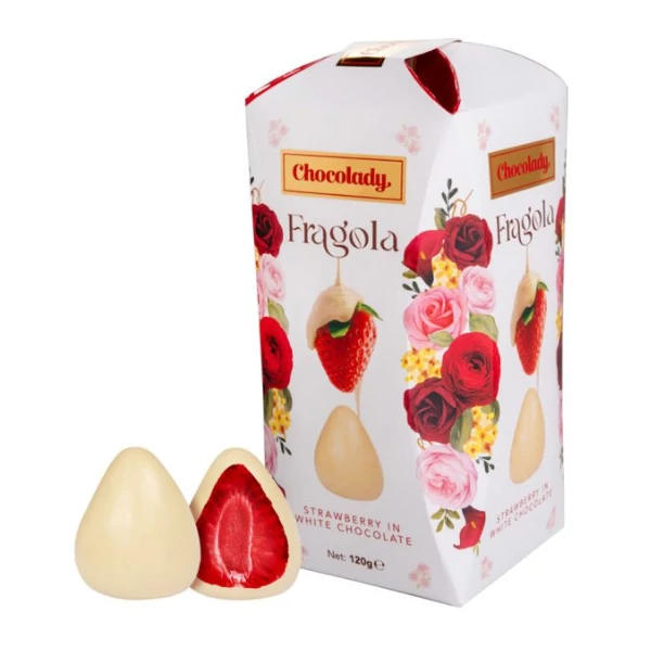 Chocolady Fragola fehércsokoládéval 120g 