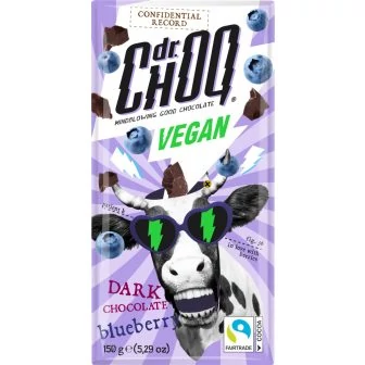 DR. CHOQ - VEGÁN ÉTCSOKOLÁDÉ TÁBLA ÁFONYÁVAL 150G