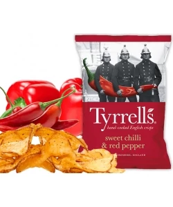 Tyrrel's chips chilivel és kaliforniai paprikával 40 g